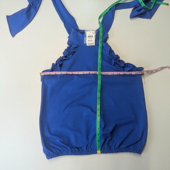 NWT INC Size Small Halter Style Top in Cosmic Cobalt Blue - Picture 15 of 16